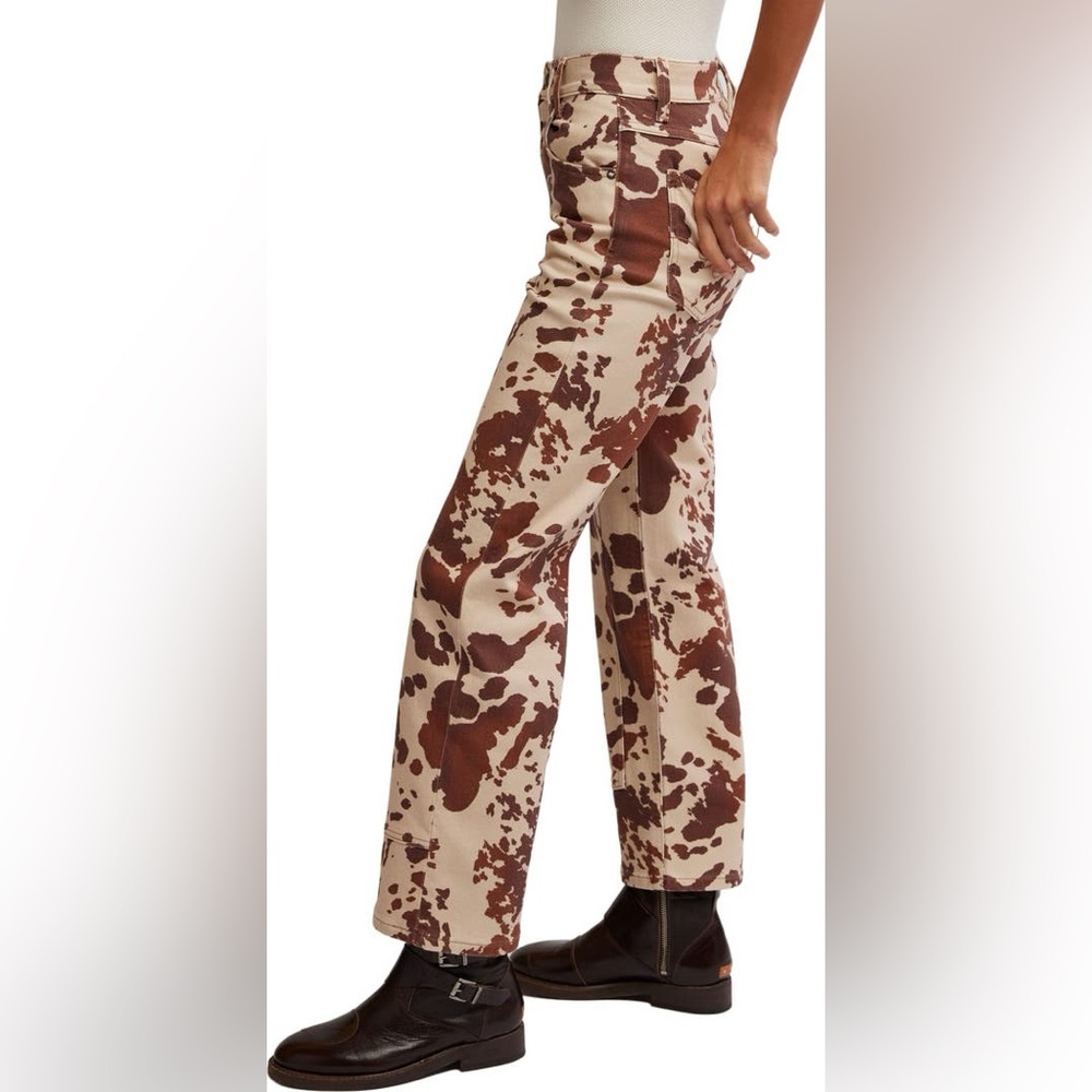Free People Risk Taker Animal Print Jeans - Picture 3 of 8